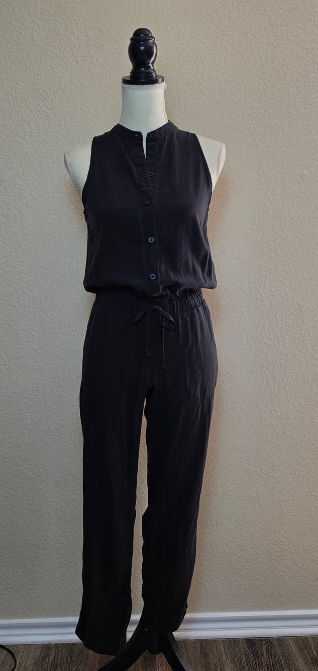Anthropologie Cloth & Stone Black Tencel Jumpsuit XS